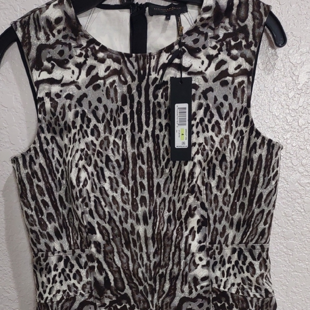 DONNAKARAN New York Leopard Print Sleeveless Dress - Picture 3 of 14